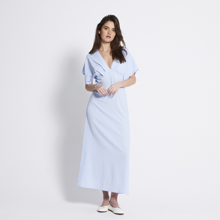 V-neck crepe dress "Selena"